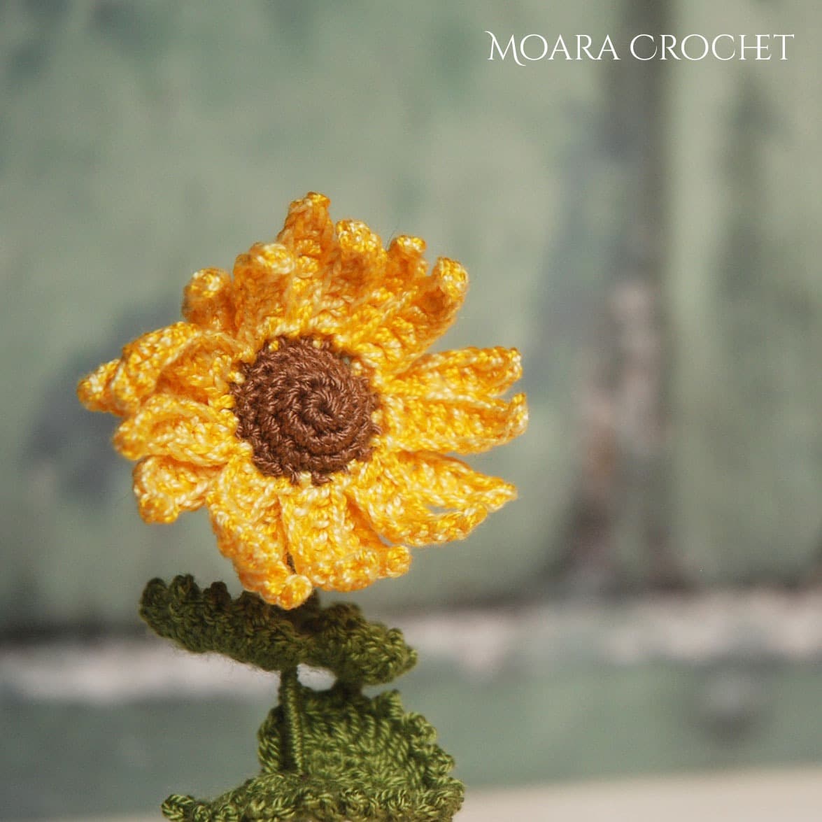 Crochet Sunflower Pattern step by step with Moara Crochet