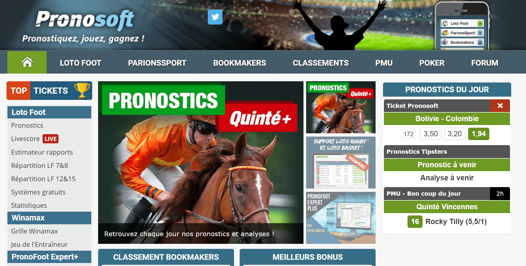 Téléchargez l'application mobile Pronosofts pour Android et iOS