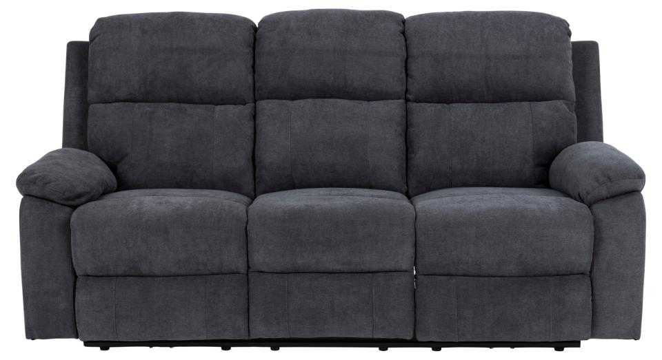 Mora 3 pers. Recliner sofa Mørkegrå stof
