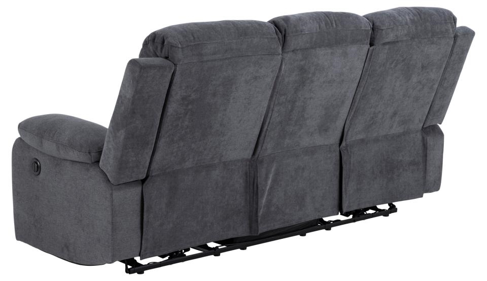 Mora 3 pers. Recliner sofa Mørkegrå stof