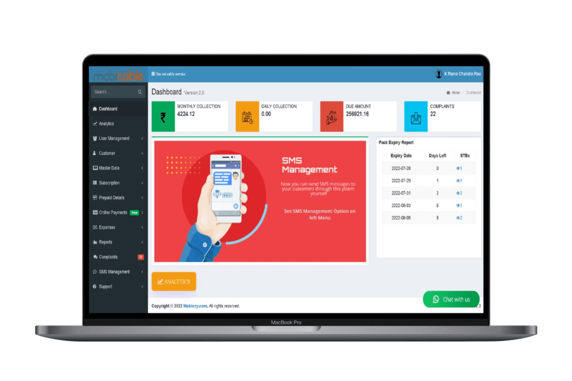 Local Cable TV Operator Billing Software SetTop Box CRM LCO