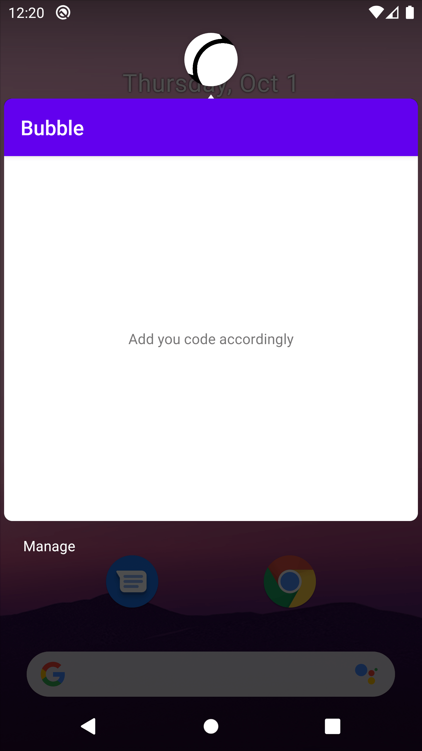 Bubble in Android Mobikul