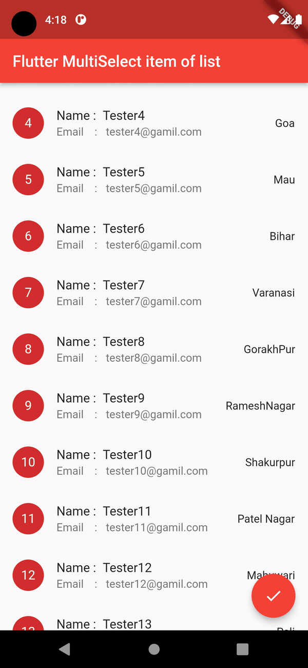 MultiSelect Item of list in Flutter Mobikul