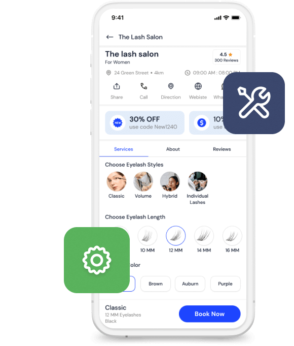 Eyelash Booking App Development Mobikul