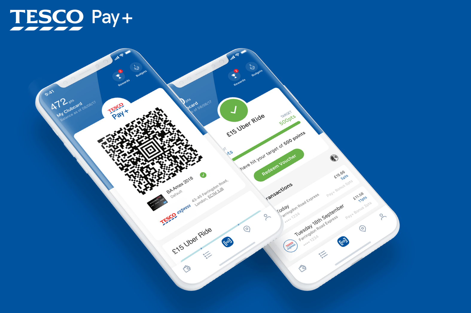 Tesco Pay+ Apps 2018 Lead Creative iOS & Android Mobile App Design