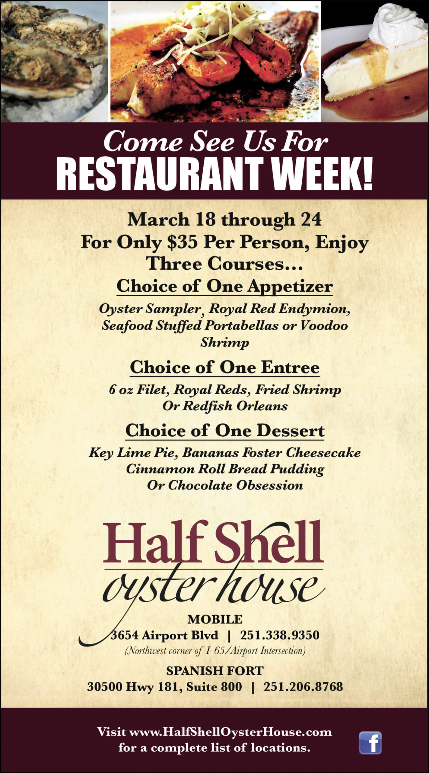 Half Shell Oyster House Mobile Bay Restaurant & Cocktail Week
