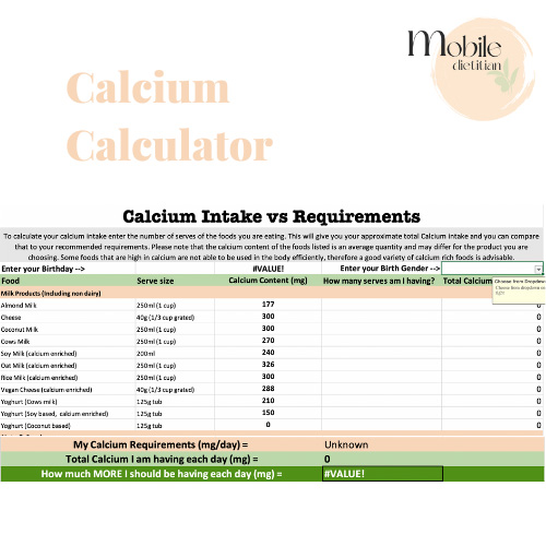 Calculators Mobile Dietitian
