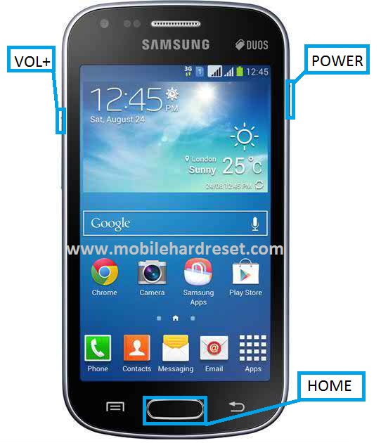 Samsung Galaxy S Duos 2 S7582 hard reset