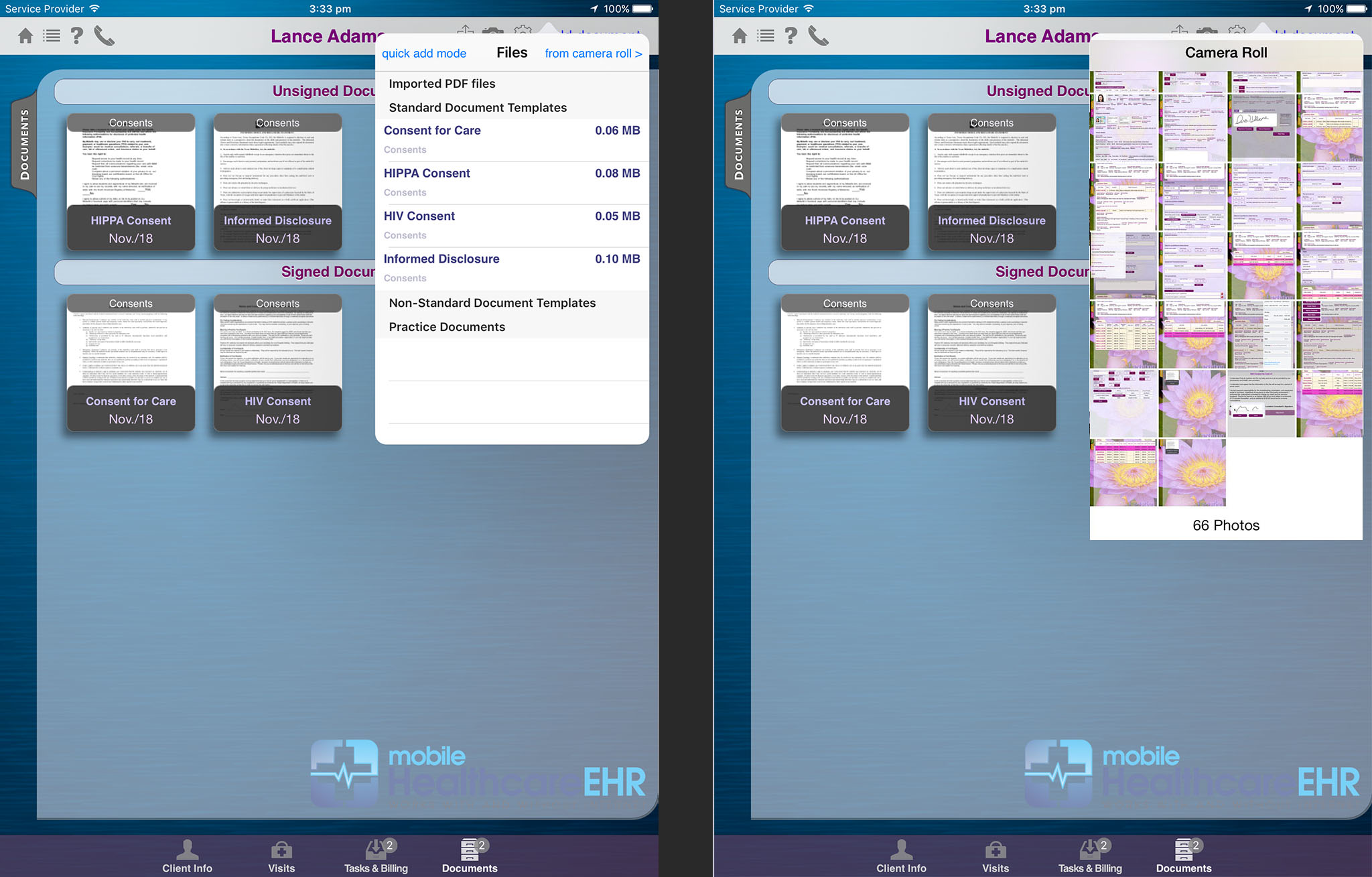 Overview, Mobile HealthCare EHR app for the iPad electronic charting