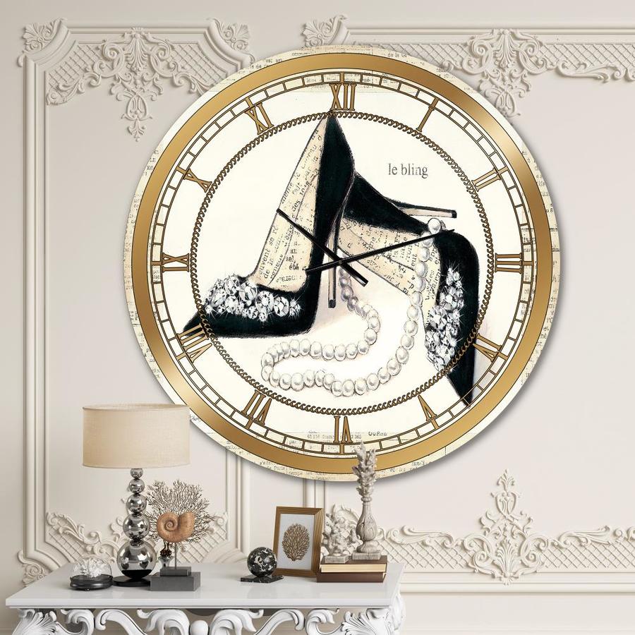 You will never be late again with one. designart designart chic galm closet i glam wall clock in the clocks department at lowes com
