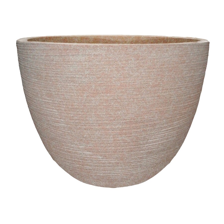 Shop allen + roth 15.75in x 11.81in Pietra Resin Shell Planter at