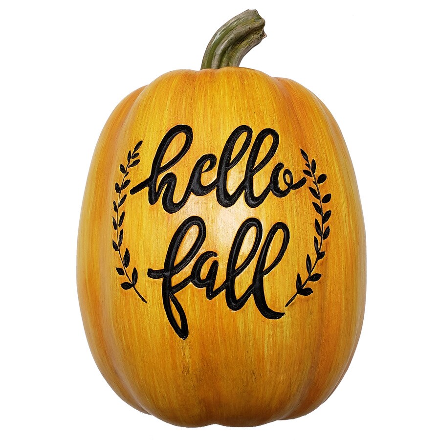 Holiday Living Hello Fall Resin Pumpkin at