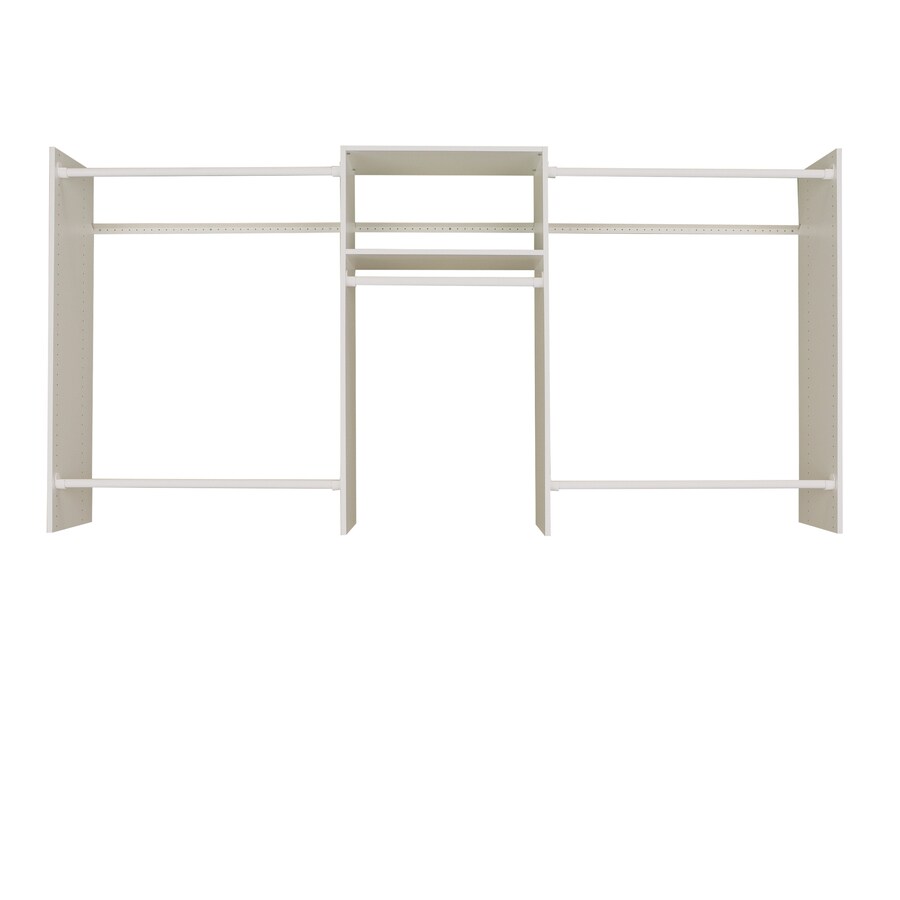 Easy Track 8ft W x 7ft H White Wood Closet Kit at
