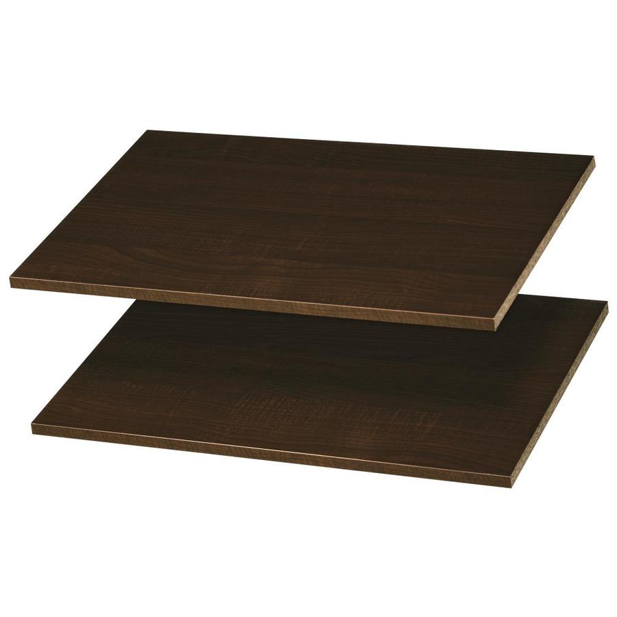 Easy Track 24in W x 14in D Truffle Wood Closet Shelf Kit at