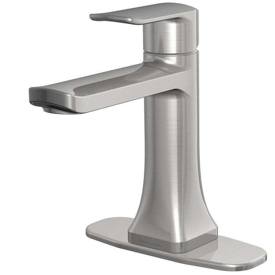 allen + roth Dunmore Brushed Nickel 1Handle Single Hole/4in Centerset