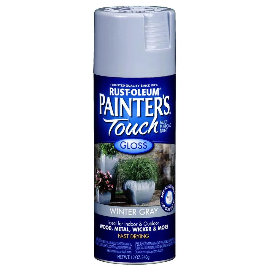RustOleum 12 Oz. Winter Gray Gloss Spray Paint at
