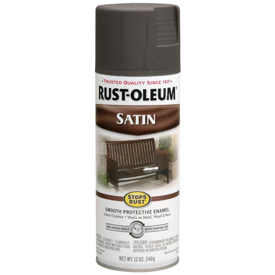 RustOleum Stops Rust 12 Oz. Charcoal Green Satin Spray Paint in the