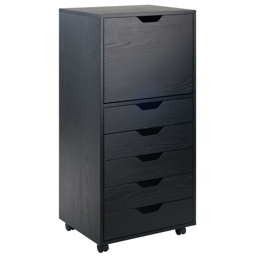 Winsome Wood Halifax Black 5Drawer File in the File