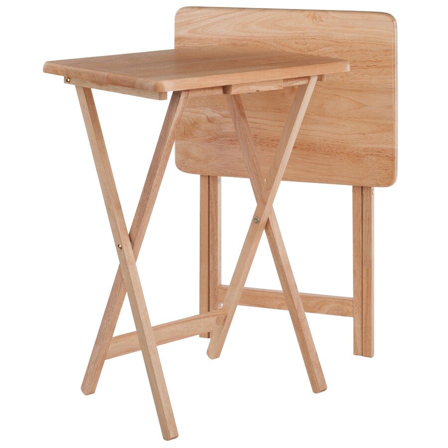 Winsome Wood 14.57in x 19.06in Indoor Rectangle Wood Yellow Folding Table in the Folding
