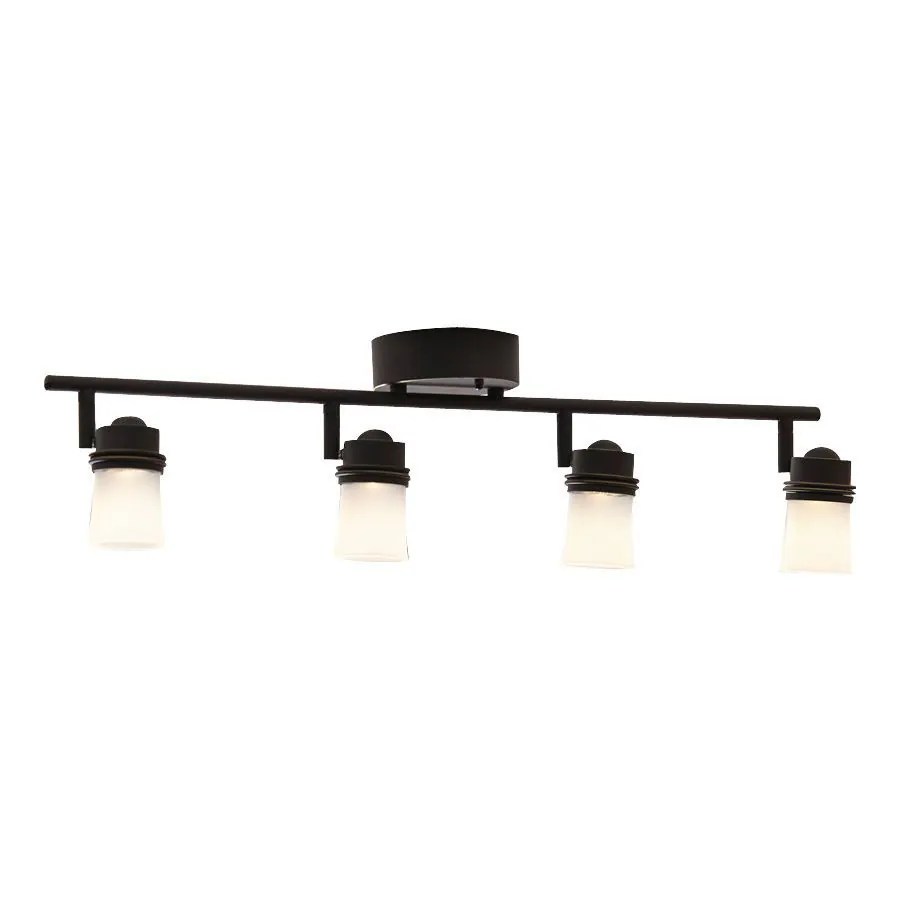 Allen + roth 4Light 31.2in Bronze Dimmable LED Fixed Track Light Kit