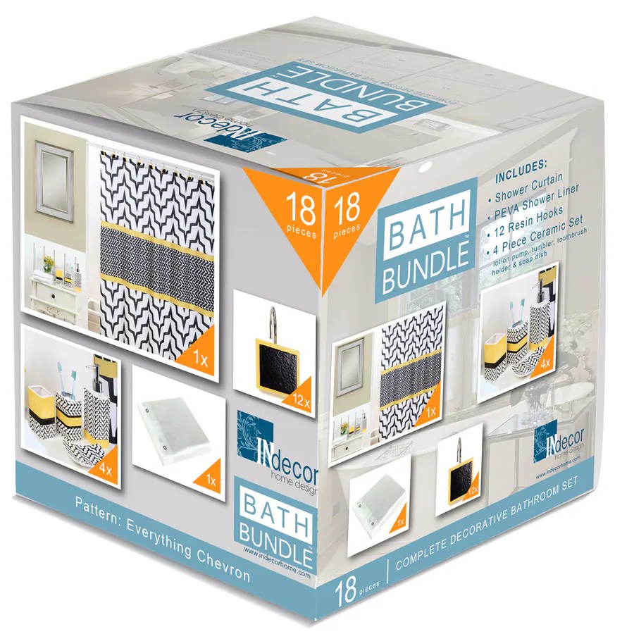 INdecor home design Everything Chevron Geometric Black/White Ceramic