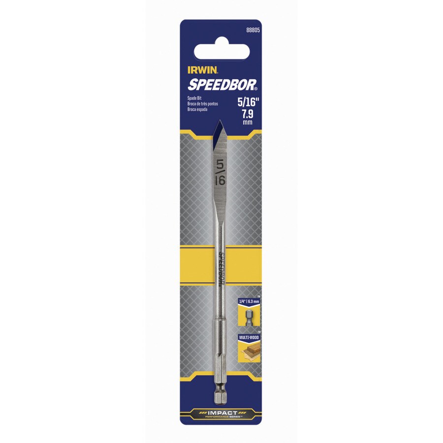 IRWIN SPEEDBOR Standard Length 5/16in Woodboring Spade Drill Bit at