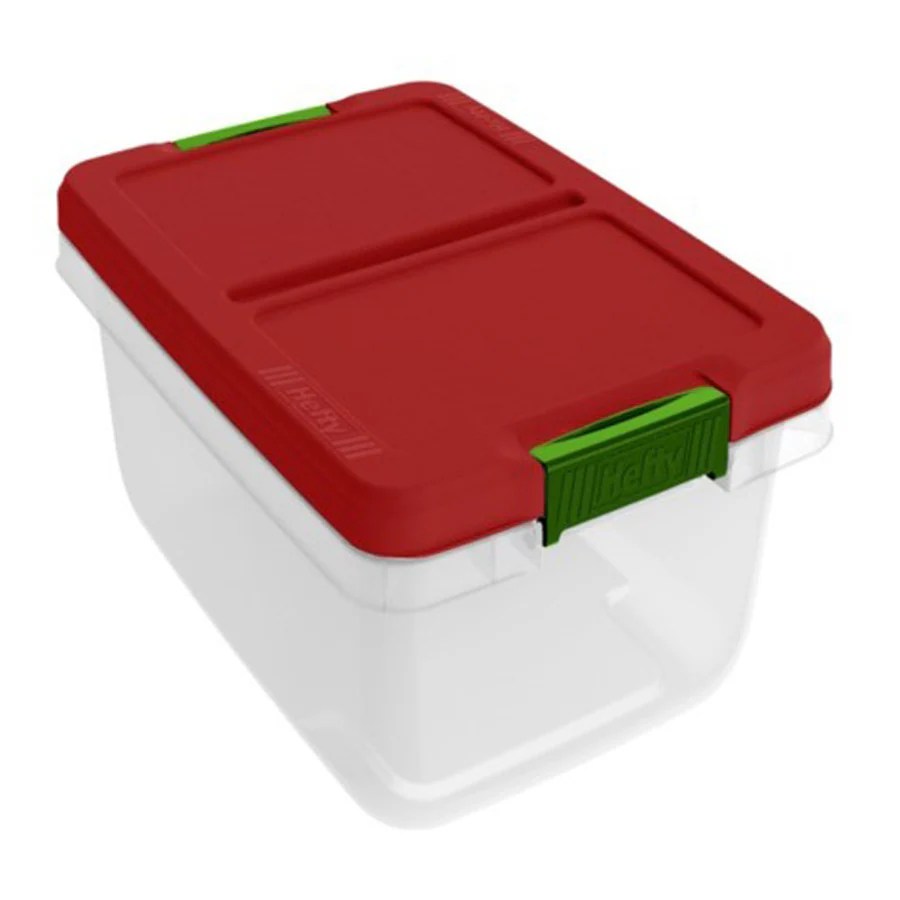 Hefty 29QuartClear Tote with Latching Lid in the Plastic Storage Totes