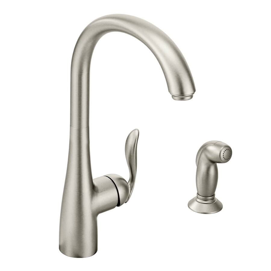 Moen Arbor Spot Resist Stainless 1Handle Deck Mount Higharc Kitchen