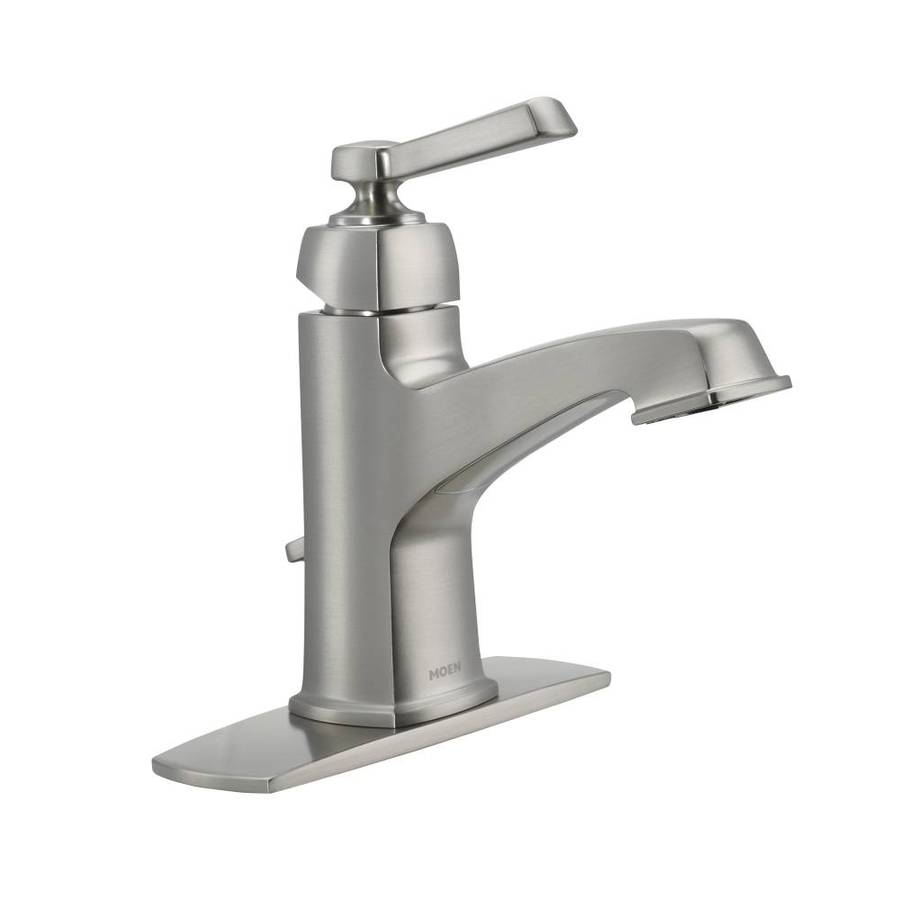 Moen Boardwalk Spot Resist Brushed Nickel 1Handle 4in Centerset