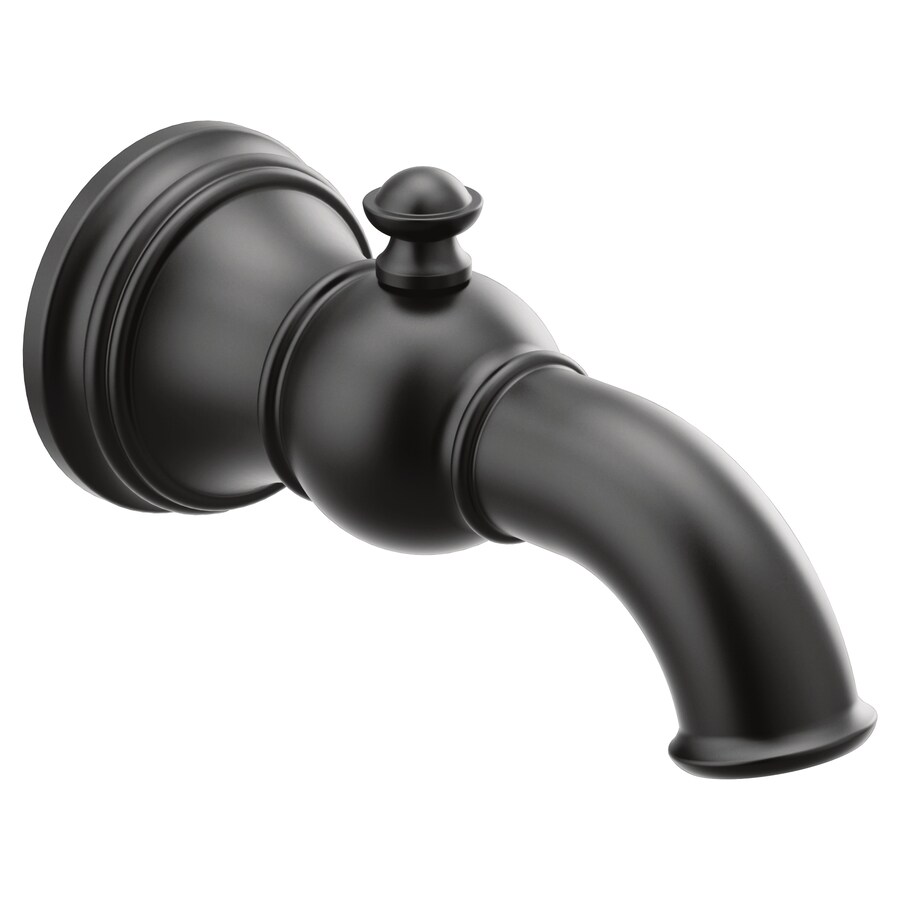 Moen Matte Black Bathtub Spout with Diverter in the Bathtub Spouts