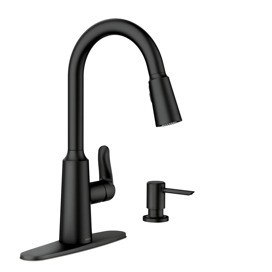Moen Edwyn Matte Black 1Handle Deck Mount PullDown Handle/Lever