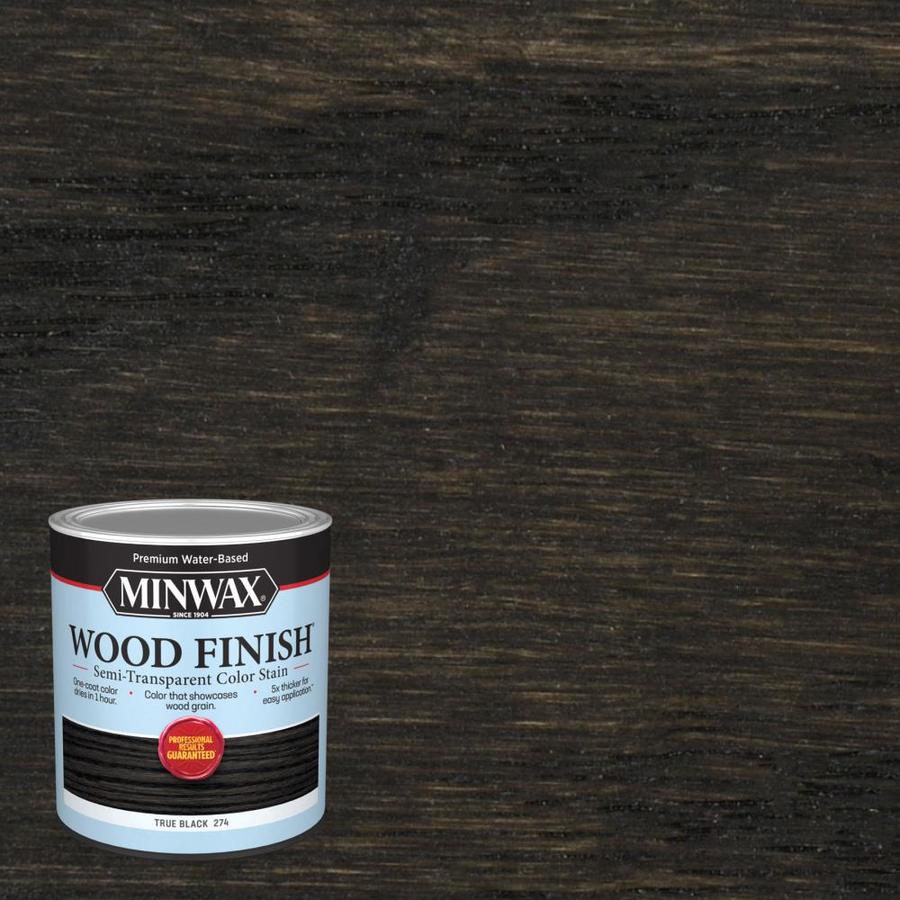 Minwax Wood Finish WaterBased Stain True Black Waterbased Interior