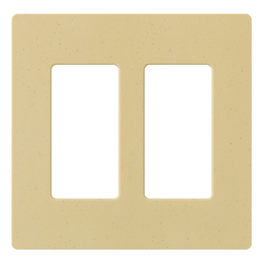 Lutron Claro 2Gang Goldstone Double Decorator Screwless Standard Wall