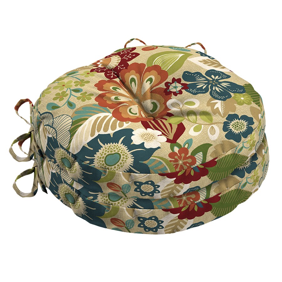 Garden Treasures Bloomery Floral Seat Pad for Bistro Chair in the Patio