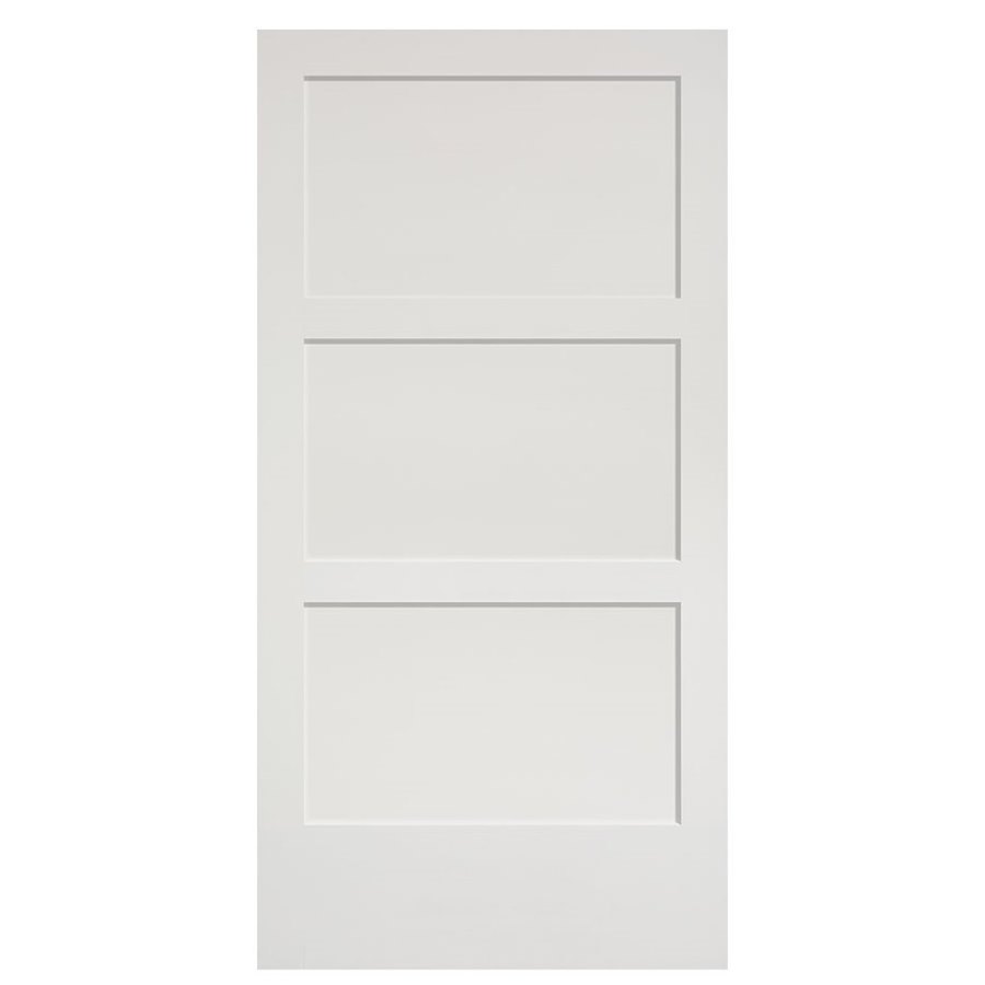 Masonite Traditional 42in x 84in 3Panel Primed MDF Single Barn Door