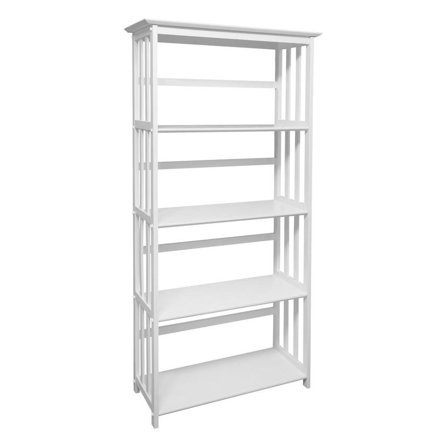 Casual Home Mission White Wood 4Shelf Bookcase in the Bookcases department at