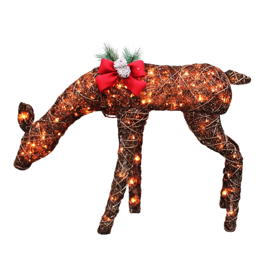 Holiday Living PreLit Doe Reindeer with Constant Clear White