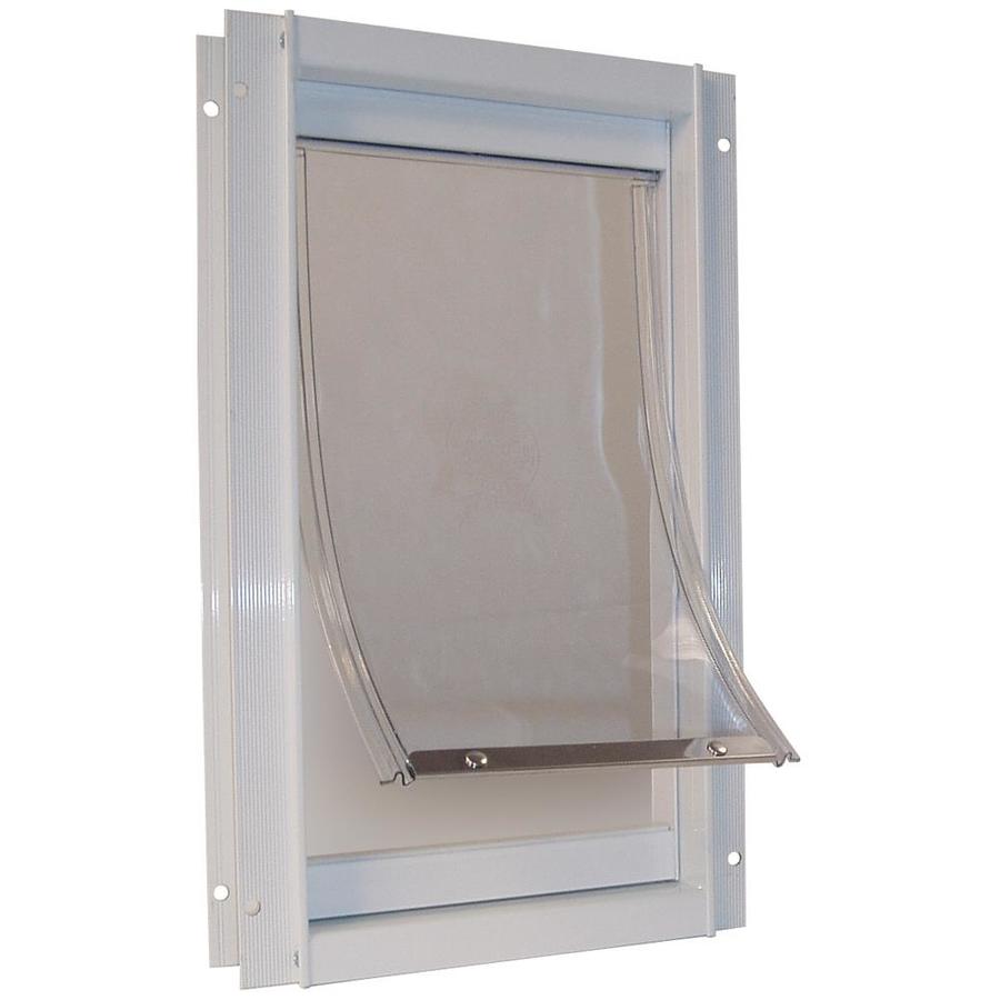 Ideal Pet Products Deluxe Aluminum Medium White Pet Door (Actual 11.25