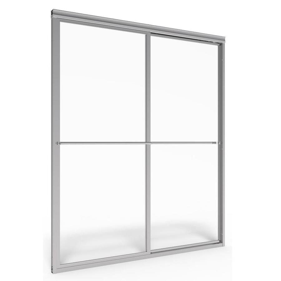 American Standard Prestige 46in W Brushed Nickel Sliding Shower Door