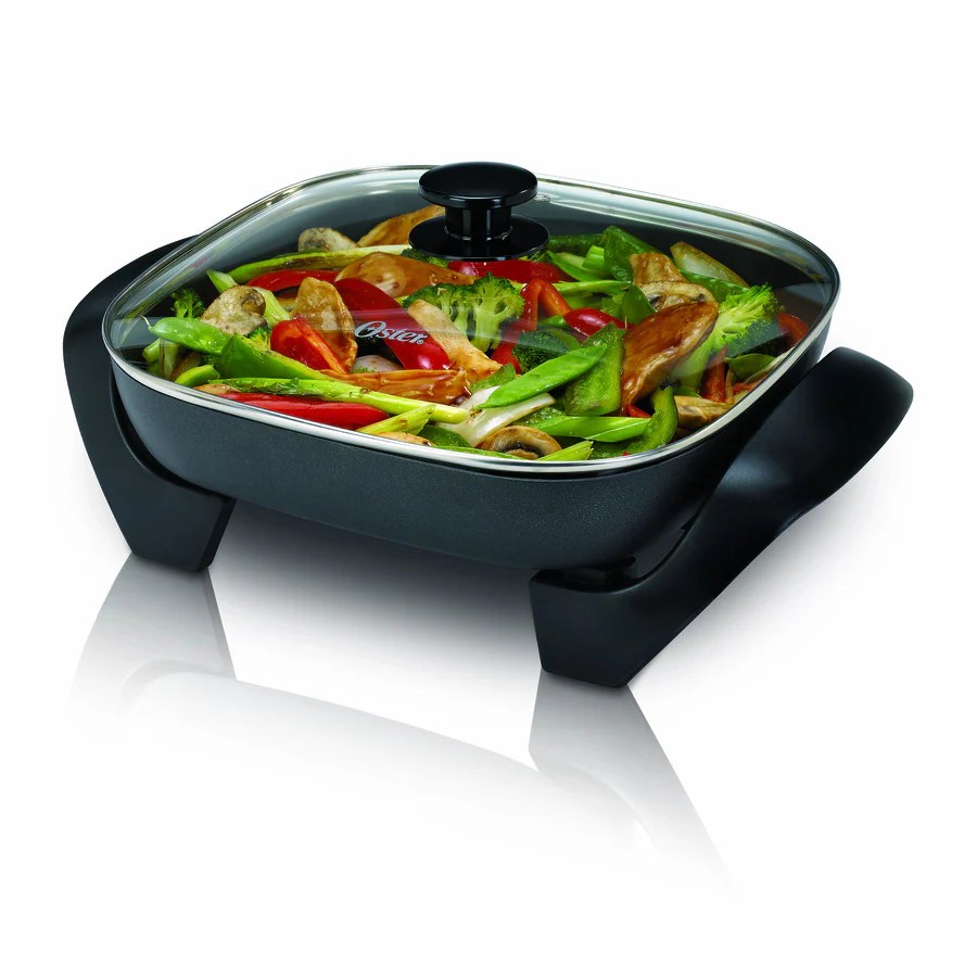 Oster 12-in L x 12-in W 1,200-Watt Black Electric Griddle in the