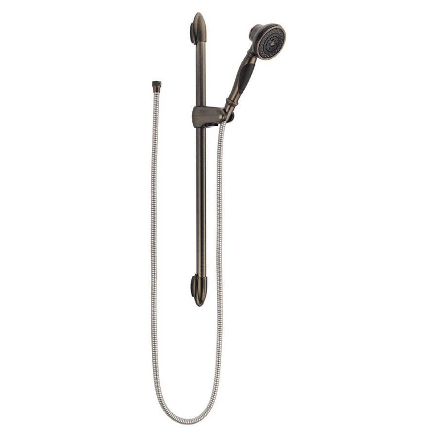 Delta Pewter Traditional Handheld/Fixed Mount Combo Shower Massager at