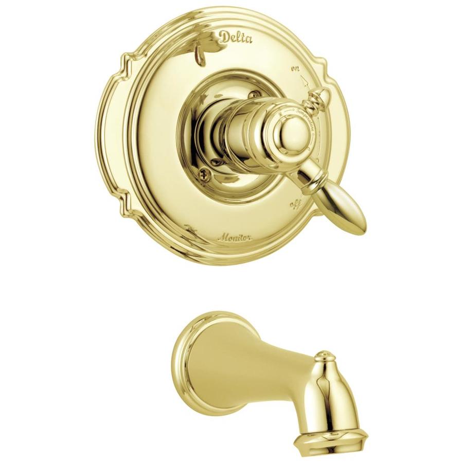 Delta Victorian Polished Brass 1Handle Wall Mount Bathtub Faucet at