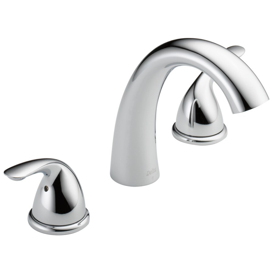 Delta Classic Chrome 2Handle Residential Deck Mount Roman Bathtub Faucet in the Bathtub Faucets