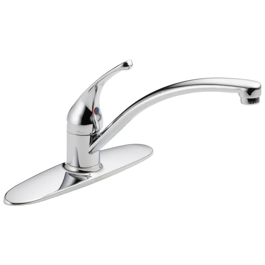 Shop Delta Foundations Chrome 1Handle LowArc Kitchen Faucet at