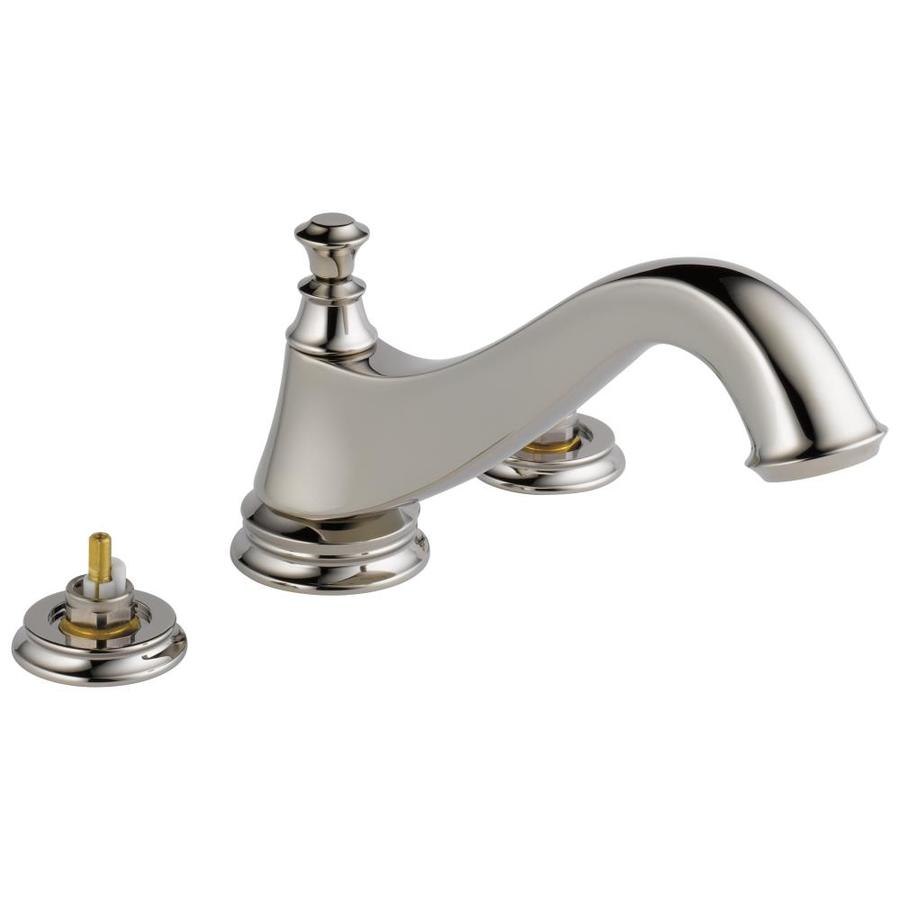 Delta Cassidy Polished Nickel 2Handle Deck Mount Roman Bathtub Faucet