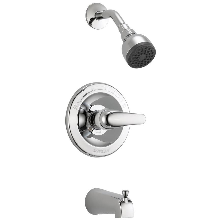 Bathtub Faucet Handles Lowe's : Peerless Chrome 1-Handle Bathtub and Shower Faucet in the ...