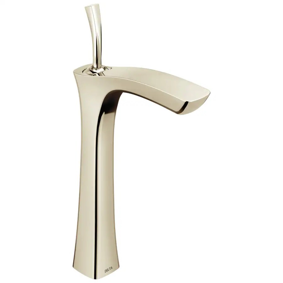 Delta Tesla Polished Nickel 1Handle Vessel WaterSense Bathroom Sink Faucet in the Bathroom Sink