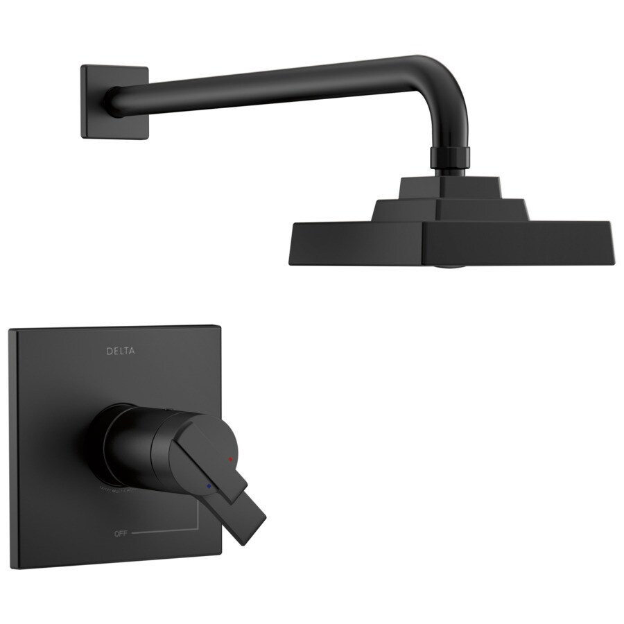 Delta Ara Matte Black 2handle Shower Faucet in the Shower Faucets