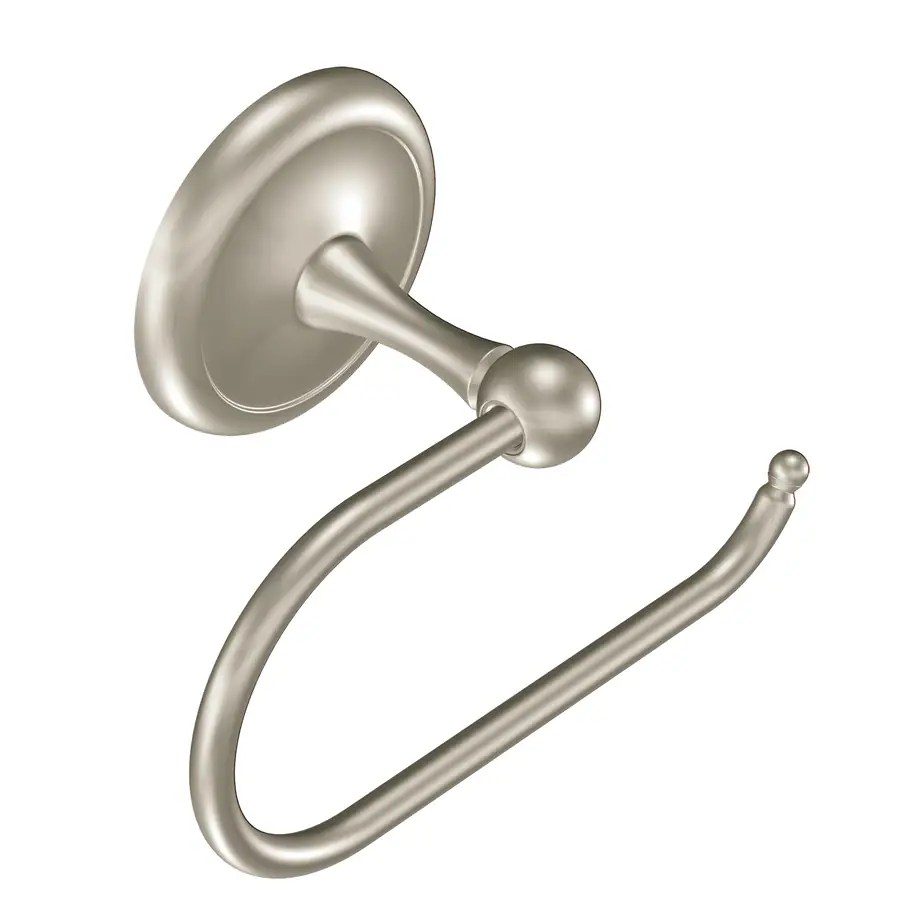 Shop Moen Yorkshire Satin Nickel Surface Mount Toilet Paper Holder at