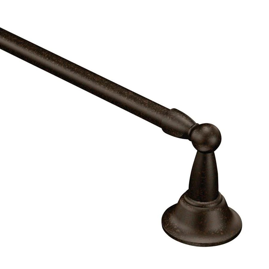 Moen Sage 24in Oil Rubbed Bronze Wall Mount Single Towel Bar in the